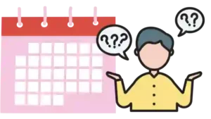 calendar with puzzled person wondering how often to do a brake flush